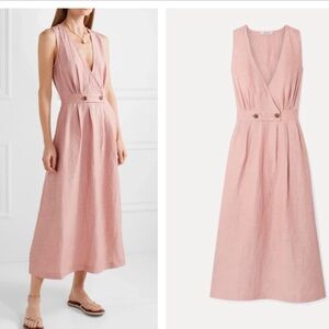 Madewell linen blend sleeveless dress